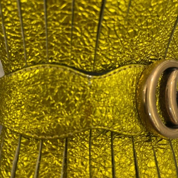 Gucci Loafer Gold Leather with Fringe size 8.5/ 38 1/2 - Picture 3 of 16